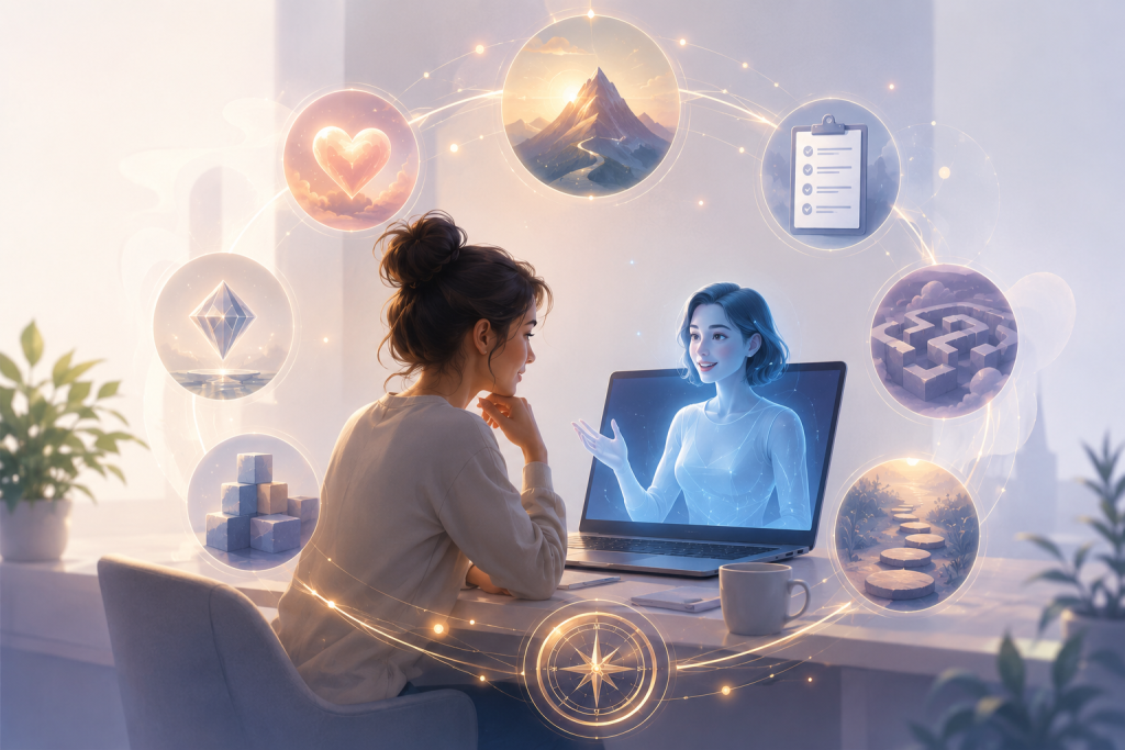 AI коуч помогает поставить цель