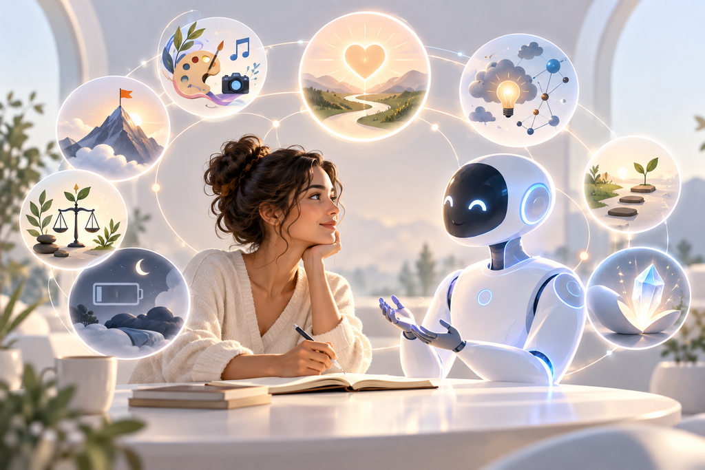 AI коуч помогает начать саморефлексию по желаниям