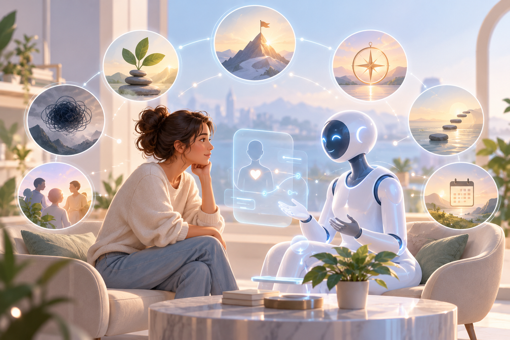 AI коуч помогает начать саморефлексию когда нет мотивации