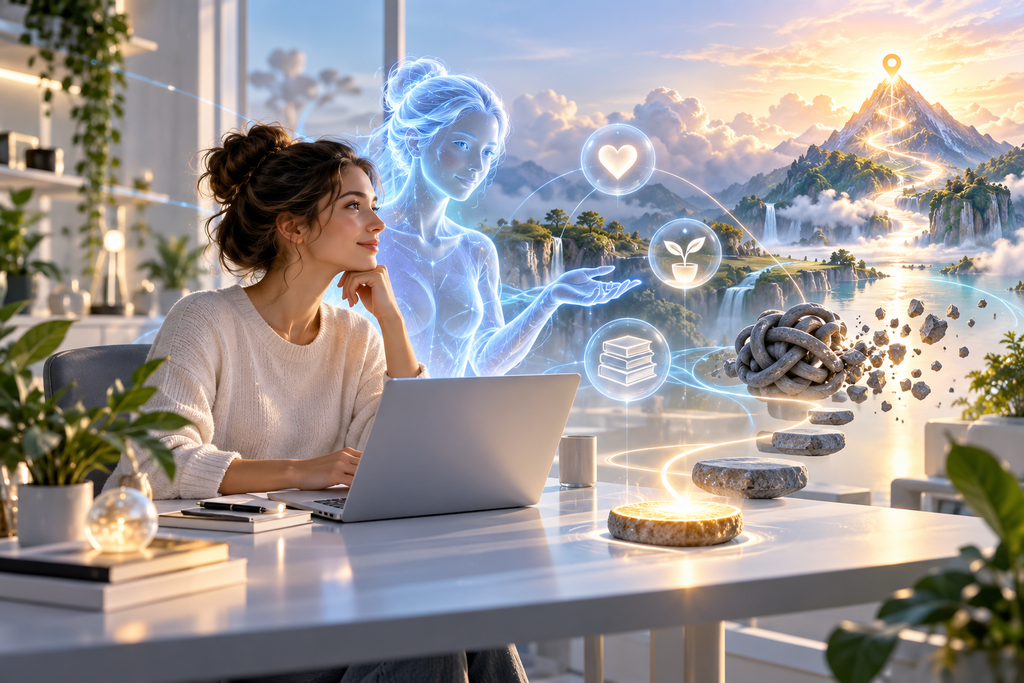 AI коуч помогает начать саморефлексию перед действием