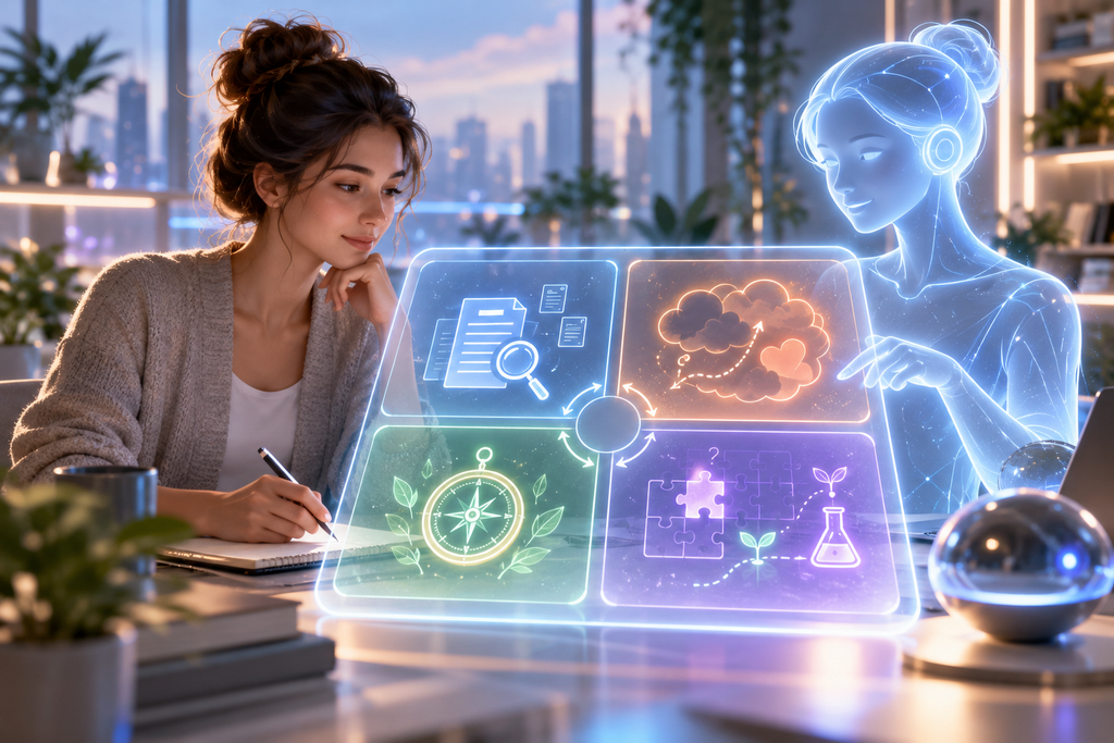 AI коуч помогает заполнить квадрат Декарта